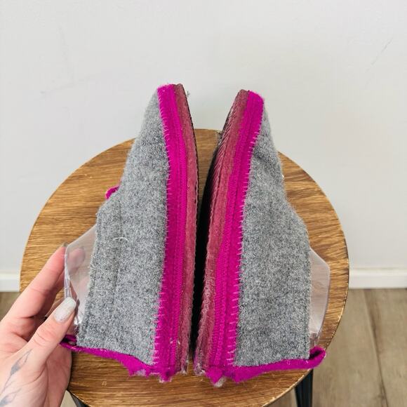 Giesswein TANGERHÜETTE Gray And Purple Floral Slippers Women’s Size 8.5 - Picture 7 of 12